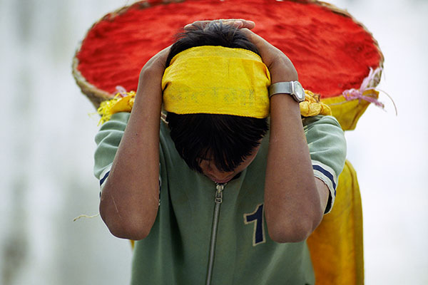 The Porter With Heavy Load, Kathmandu, Nepal