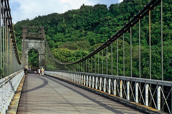 Old Suspension Bridge in Pont Des Anglais, Reunion